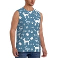 thumbnail image 2 of Bingfone Poodle Dog Pattern Men's Tank Tops Workout Sleeveless Tee Shirts Running Beach Tanks for Men-Medium, 2 of 7