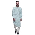 thumbnail image 2 of Atasi Kurta Décontractée Imprimée à Col Mandarin Chemise Ethnique Longue Kurta Asymétrique, 2 of 6