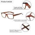 thumbnail image 6 of BONCAMOR 5 Pack Reading Glasses for Men and Women Spring Hinges Classic Eyeglasses, 6 of 6
