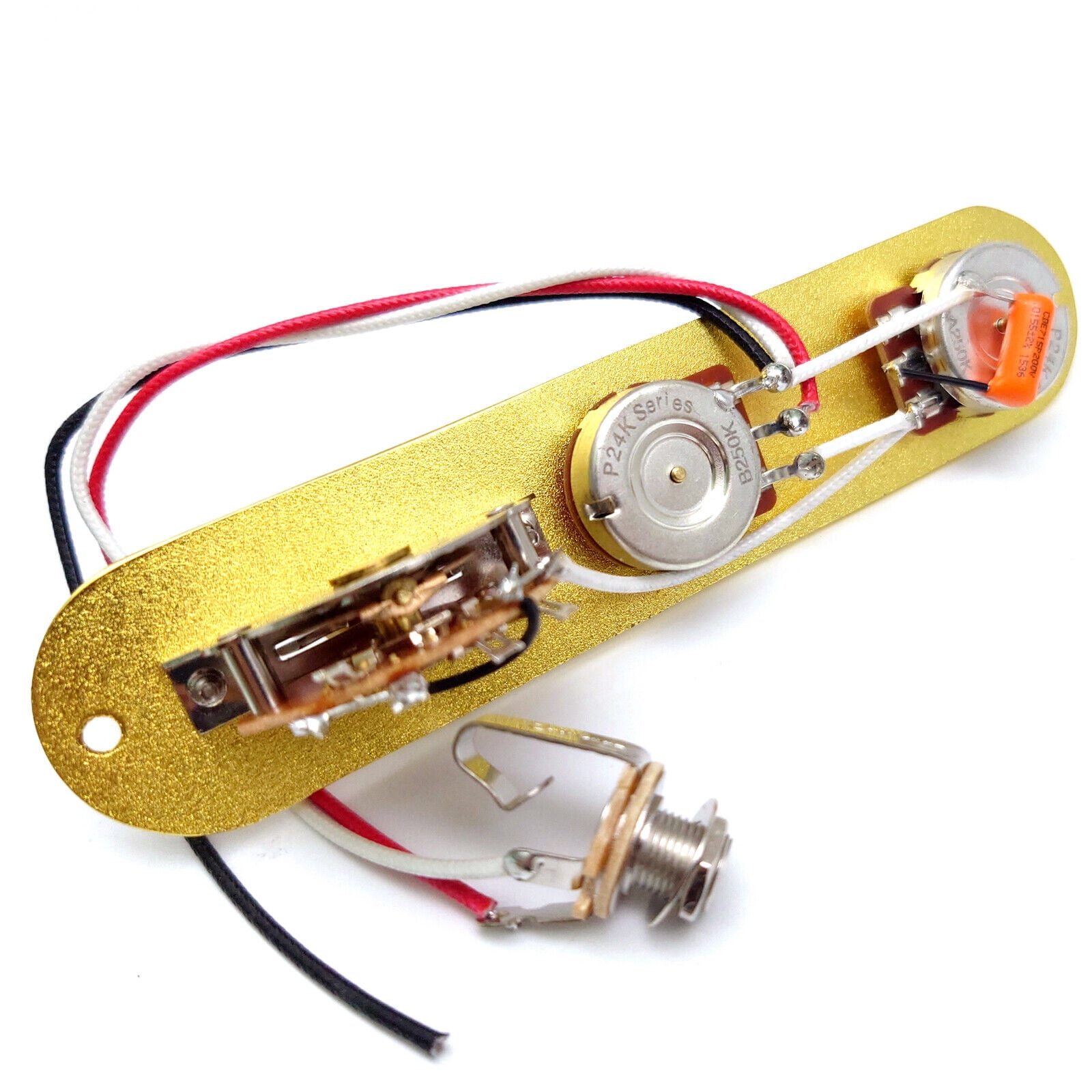 Prewired Loaded Guitar Control Plate 3 Way Switch Knob Copper Sha Gold for Tele TL Electric Guitars Replacement Parts