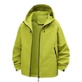 thumbnail image 4 of JTieacloth Men's Jacket Men's Casual Jacket Windproof Outdoor Hiking Coat Loose Fit Hooded Pocket Lightweight All Season Travel Sports Jacket Green, 4 of 6