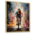 thumbnail image 2 of Designart "Bicycle Bold Rides Painting I" Bicycle Floater Framed Canvas Art Print, 2 of 7