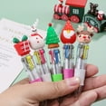 thumbnail image 4 of 48 pcs Christmas Multicolor Ballpoint Pens 4 Colors in 1, Retractable 0.7mm Cartoon Cute Fun Pens for Santa Snowman Writing Pens (Random style), 4 of 7