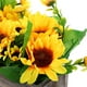 thumbnail image 3 of Girasoles rústicos en maceta, ramos de flores artificiales en maceta rectangular de madera, centro de mesa floral de verano para cocina de granja, decoración de mesa campestre, 3 of 7