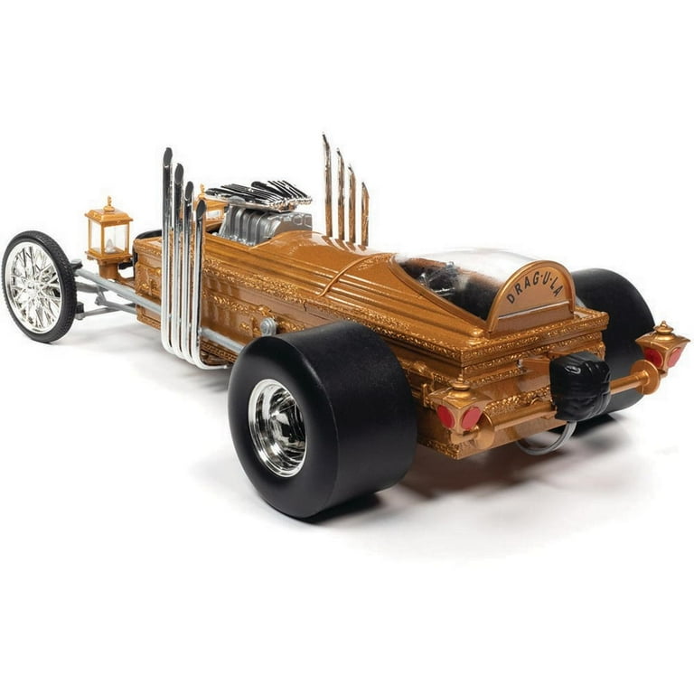 90s ポーラーライツTHE MUNSTERSプラモデル ヴィンテージ アメトイ Auto World's George Barris' Drag-u-la Gold 1:18 Diecast