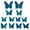 Blue, variant on Dvkptbk Butterfly Decorationing Hollow Wall Stickers Home Decor Cardboard Wall Stickers Home Decor
