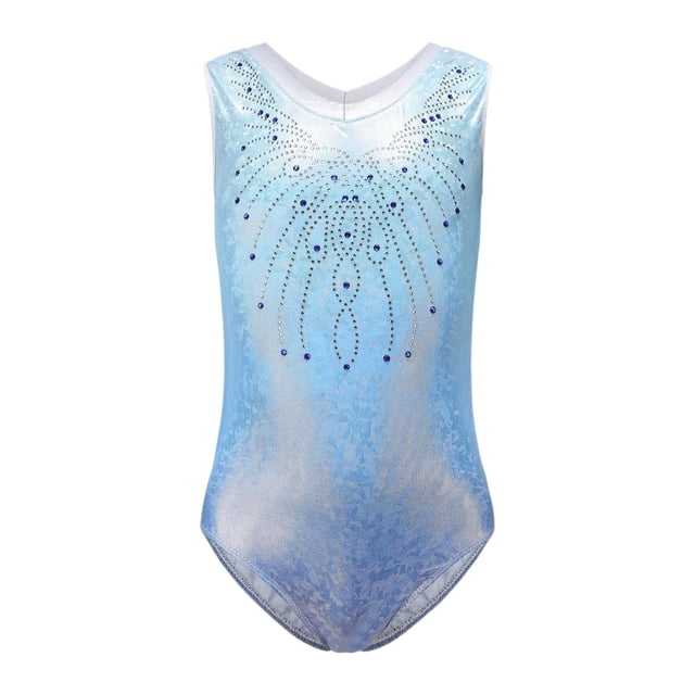 Leotardos de gimnasia para niñas Body para niñas Sin mangas Leotardos de baile para niñas Vestido de baile de ballet azul Ropa atlética para niñas Rop 14 Fernando leotardos de gimnasia para niñas
