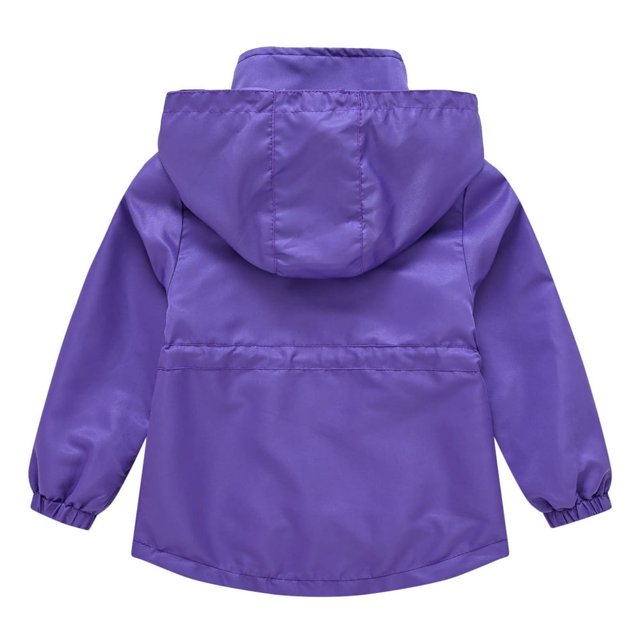 Akiihool Jacket for Girl Girls Jacket Casual Button Down Full-Zip Jacket (Blue 7-8 Years)