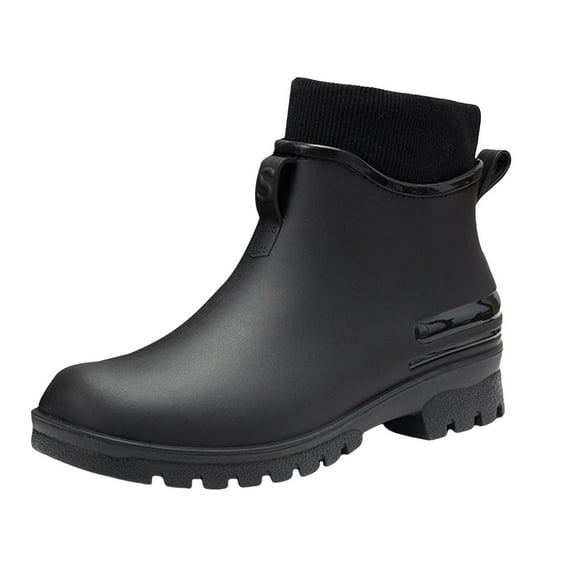 YLYL Women's Men's Rain Boots Waterproof Non-slip Wear-Resistant Fashion Outdoor Work Garden Ankle Boots