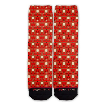 

Function - 8-Bit Reindeer Pattern Red Fashion Sock