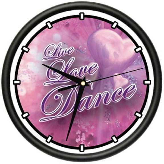 LIVE LOVE DANCE Wall Clock dancer dancing salon ballroom dance gift