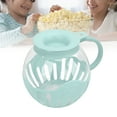 thumbnail image 1 of Glass Microwave Popcorn Popper, Glass Microwave Popcorn Jar Dual Function Lid with Handle for Cinema Game Party Blue,Red,Pink,Green, 1 of 7