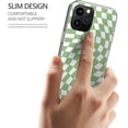 thumbnail image 2 of Phone Case Sage Shockproof and Cover White Accessories Distorted TPU Checkerboard Protect Compatible with iPhone 15 Pro 6.1 Inch, 2 of 5