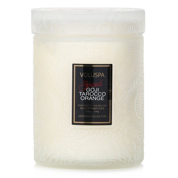 Tarro de vela Voluspa con especias, Goji Tarocco, naranja, tamaño pequeño, 50 g