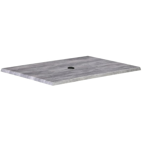 Holland 30" EnduroTop Rectangle Table Top with Hole in Greystone