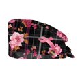 thumbnail image 4 of Nurse Cap for Women featuring Vibrant Prints crafted with Breathable Cotton for Nursing Healthcare and Kitchen Food Service with Adjustable Ties Dark Gray, 4 of 5