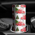 thumbnail image 3 of 20oz Red Christmas Car Pattern Skinny Tumblers Stainless Steel Tumbler with Lid and Straw,Vacuum Insulated Double Wall Travel Tumbler Cups with Cleaning Brush for Coffee,Tea, 3 of 6