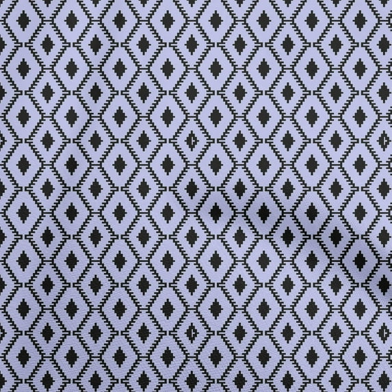 oneOone Cotton Jersey Bluish Violet Fabric Tribal Dress Material Fabric Print Fabric By The Yard 58 Inch Wide