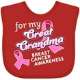 thumbnail image 3 of Inktastic For My Great Grandma-breast Cancer Awareness Boys or Girls Baby Bib, 3 of 4