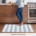 thumbnail image 5 of Light Blue Grey Stripe Door Mat&nbsp;Indoor Outdoor Entrance, Non Slip Rug for Kitchen Bathroom Entryway Rug, Modern Farmhouse Vertical Striped Washable Doormat Floor Mat 24x36 Inch, 5 of 8