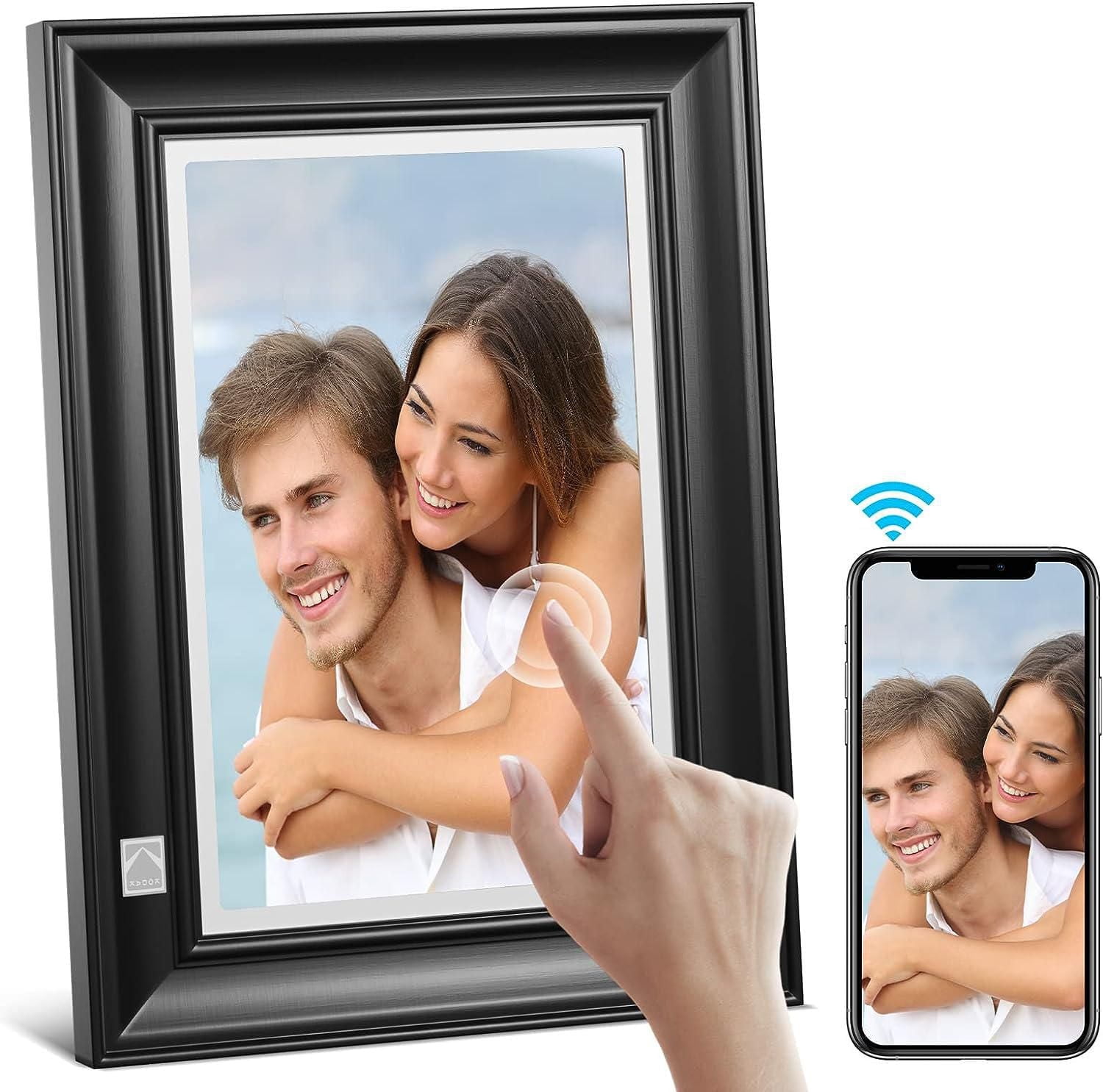 KODAK RWF-127 WiFi Digital Photo Frame, 10.1" FHD 1920 * 1200IPS, 32GB, Reddish Black Color, Wooden Frame