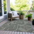 thumbnail image 6 of Addison Rugs Chantille Indoor/Outdoor Transitional Lines Black Washable Rectangle Rug, 9' x 12', 6 of 6