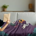 thumbnail image 3 of Day of the Dead Soft Flannel Fleece Blanket, Invitation to Traditional Celebration Party with Mexican Music Performance, Cozy Plush for Indoor and Outdoor Use, 50" x 70", Multicolor, by Ambesonne, 3 of 5