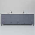 thumbnail image 4 of Jacques 84 in. W Dark Grey Double Bath Vanity, Cultured Marble Top, and Faucet Set, 4 of 8