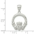 thumbnail image 2 of 925 Sterling Silver Claddagh Shaped Pendant, 2 of 2