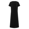thumbnail image 5 of Robe Midi Décontractée à Manches Courtes et Col Rond pour Femmes avec Poches, 5 of 5