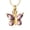 Gold/Purple, variant on Crystal Butterfly Cremation Pendant Keepsake Urn Necklace For Ashes mini urns for memorial