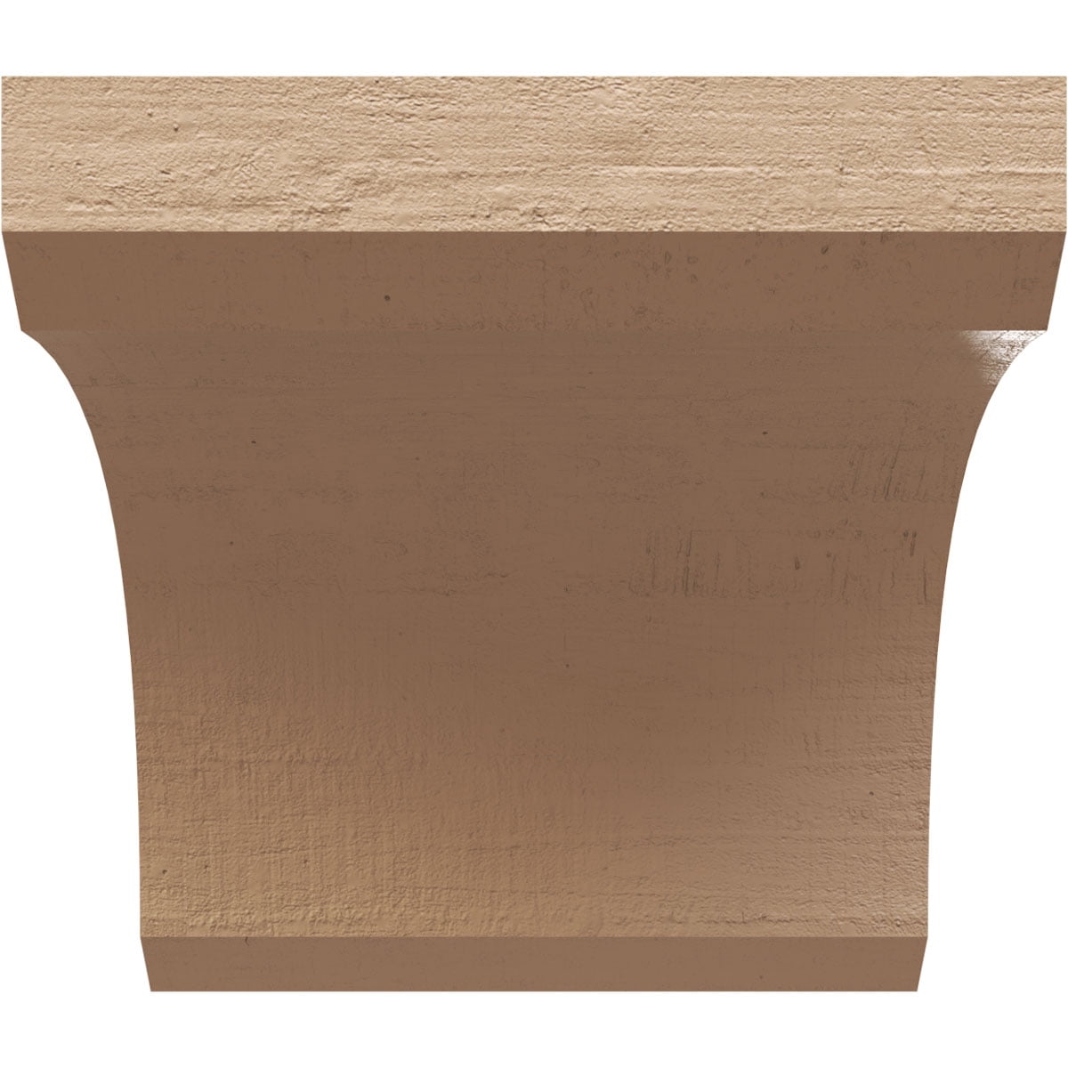 5"W x 5"D x 5"H Wide Legacy Rough Cedar Woodgrain TimberThane Corbel, Primed Tan