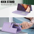 thumbnail image 4 of Case Wallet for Samsung Galaxy Note 20 Ultra, [Wristlet & Crossbody Strap] RFID Blocking 5 Card Slots Stand [Shockproof TPU Shell] PU Leather Magnetic Flip Cover for Note 20 Ultra, Purple, 4 of 9