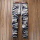 thumbnail image 4 of Pantalones vaqueros de longitud completa para hombre, informales, con bolsillos, botones, lavados, teñidos anudados, para exteriores, informales, para hombre, 4 of 9