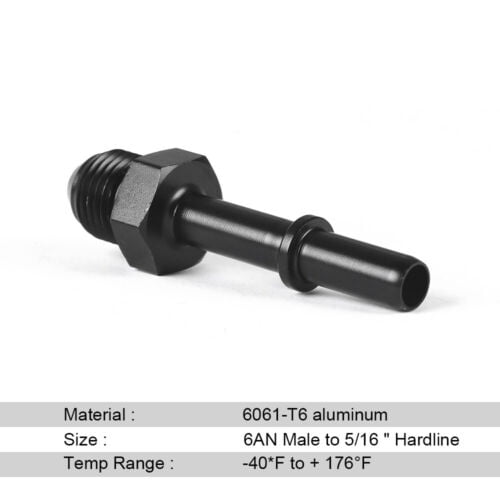 Quick Connect 6AN To 5/16" Male For LS LS1 LS3 EFI Fuel Line Fitting 7.9mm