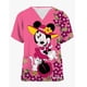thumbnail image 3 of Blusas médicas con estampado de Mickey Mouse de Disney para mujer, blusas de manga corta con cuello en V, uniforme de enfermera, blusa de trabajo con estampado de dibujos animados, uniforme de mujer, 3 of 4
