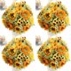 thumbnail image 1 of LKWLPD 4 piezas de flores para tumba de cementerio, 5 cabezas, girasol artificial de seda, ramo de flores, decoración floral para el hogar, decoración de cocina de granja, 1 of 4
