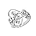 thumbnail image 2 of Mooneye 925 Sterling Silver Oxidized Platinum Plated Filigree Heart Women Valentines Day Gifts Ring, 2 of 4