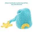 thumbnail image 5 of HONITANO Infant Crocheted Hat White Woolen Yarn with Long Tail for Baby Shower present and Photo Prop, 5 of 8