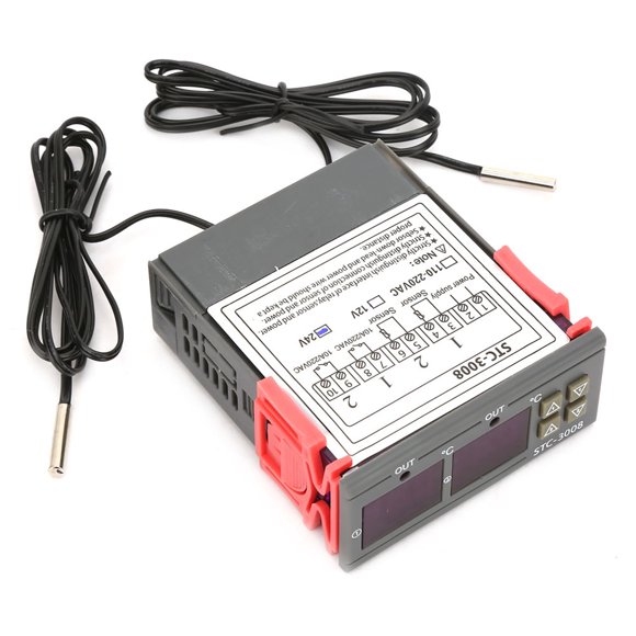 STC3008 Dual Display Dual NTC Probe Sensor Digital Temperature Thermostat Controller for Temperature Regulation