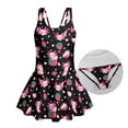thumbnail image 5 of Yuyamidu Axolotl Strawberry Girls Tankini Swimsutis Size 8-9Y Sleeveless Swimdress Skirted Bathing Suit Summer Beach Swimwear Kids Hawaiian Swimming Wear, 5 of 7