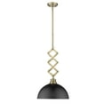 thumbnail image 3 of Golden Lighting 3824-M Hawthorn 14" Wide Pendant - Aged Brass / Matte Black, 3 of 6
