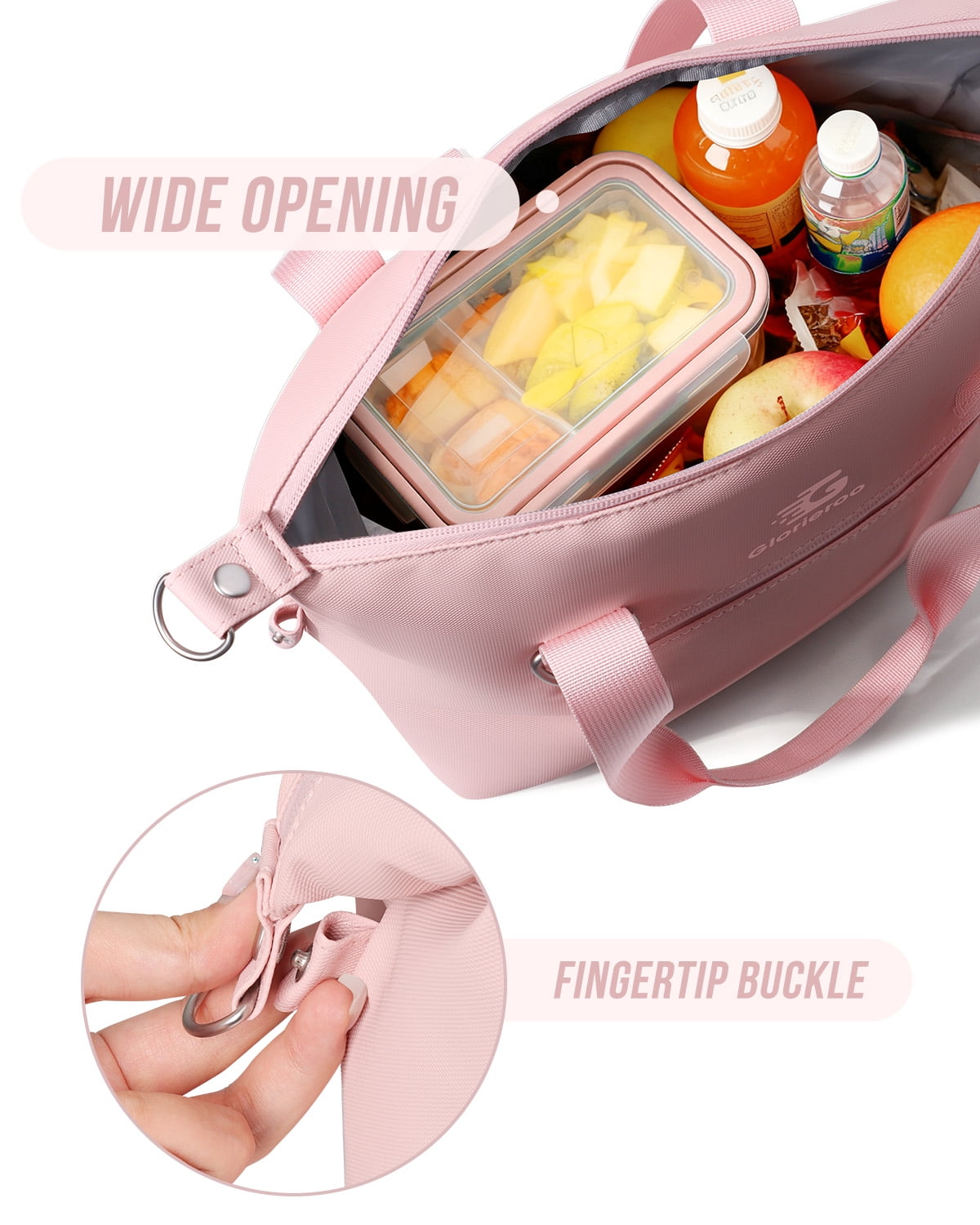 Pastel Lunch Box Women | Insulated Waterproof Leakproof Lunch Bag Cooler | Adjustable Strap | BPA-Free