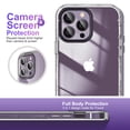 thumbnail image 3 of ULAK Phone Case for iPhone 14 Pro Max, Sturdy Rugged 3 in 1 Hybrid Heavy Duty Shockproof Clear Case for Apple iPhone 14 Pro Max for Men Boys, Transparent, 3 of 11