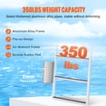 thumbnail image 4 of VEVOR Dock Ladder, Flip-Up 3 Steps, 350 lbs Load Capacity, Aluminum Alloy Pontoon Boat Ladder with 2'' Wide Step & Nonslip Rubber Mat, Easy to Install for Ship/Lake/Pool/Marine Boarding, 4 of 9