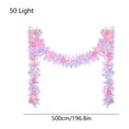 thumbnail image 3 of 16.4 ft Christmas Tinsel Garland with Light, Multicolor, Pastel Christmas Candy Decorations Prelit Tinsel Garland Battery Operated 50 LED Hanging for New Year Party Decor, 3 of 7