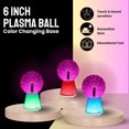 thumbnail image 2 of Tradeopia 6 Inch Plasma Ball with Color Changing Base, Touch and Sound Sensitive Plasma Globe, 2 of 12