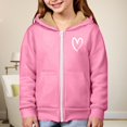 thumbnail image 7 of Coerni Boys Girls Cute Heart Hoodies Zip Up Fleece Lined Sweatshirt Hooded Cozy Preppy Sweater Teen Classic Long Sleeve Clothes, 7 of 7