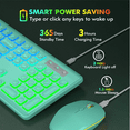 thumbnail image 6 of Wagpak Backlit Keys Computer Keyboard & Mouse, Green, New, 6 of 9