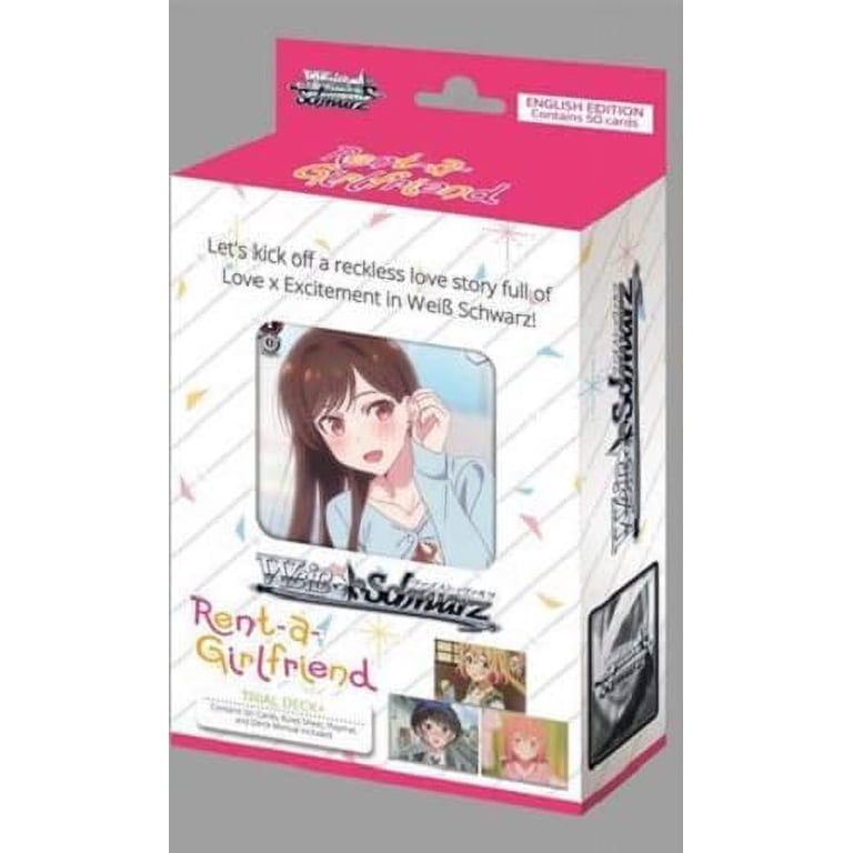 rent a girlfriend weiss schwarz booster box Sora Amamiya as Chizuru Mizuhara Aoi Yuki as Mami Nanami Nao Toyama as Ruka Sarashina Rie Takahashi as Sakurasawa Sumi The cards in this Extra Booster may be used together with cards which have their card number beginning with 「KNK/」 WEISS SCHWARZ TCG: RENT-A-GIRLFRIEND BOOSTER